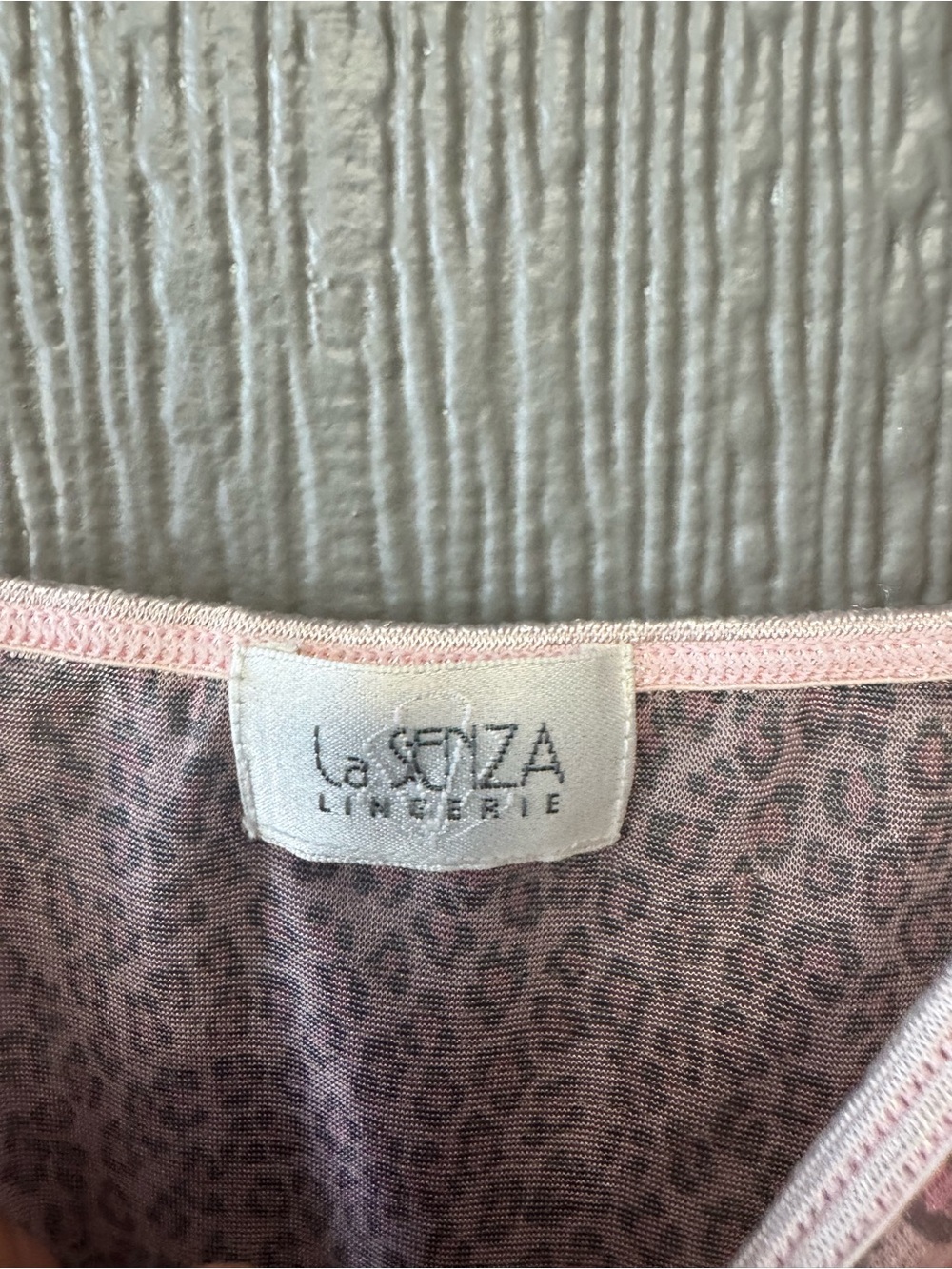 Vintage Y2K La SENZA Pink Leopard-Print Sheer Slip Chemise - Picture 4 of 4